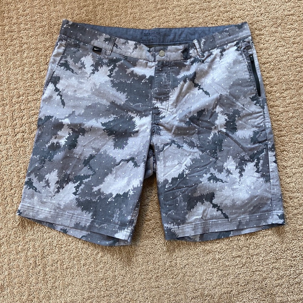 Nike Gray Black Camouflage Men's Shorts